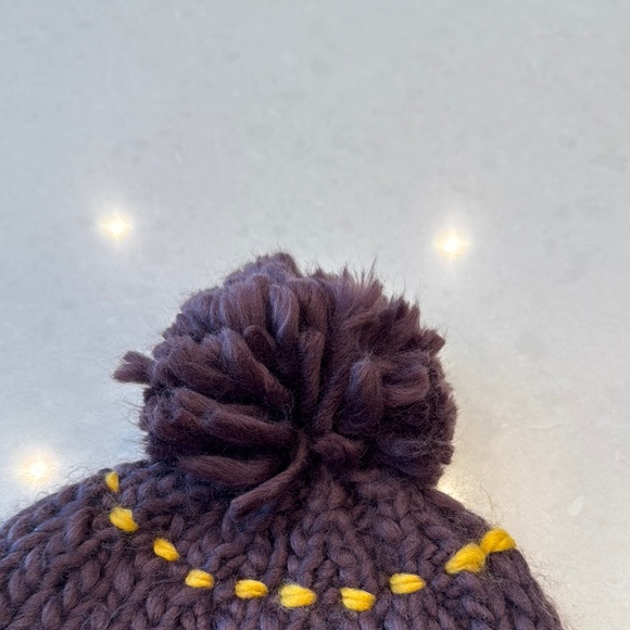 Barts Chocolate and Mustard Knit Hat - Picture 3 of 7